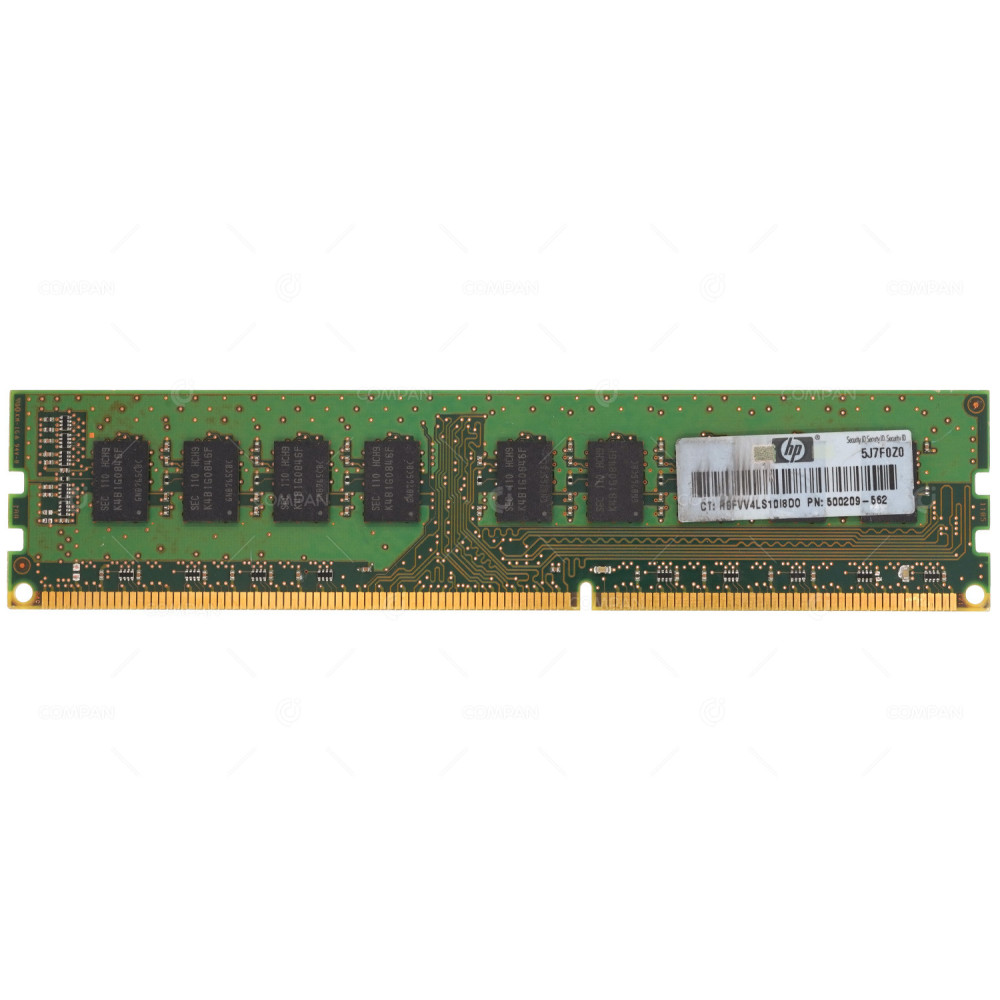 500209-562 HP 2GB 2RX8 PC3-10600E DDR3  1366 MHZ MEMORY M391B5673FH0-CH9, 500670-B21