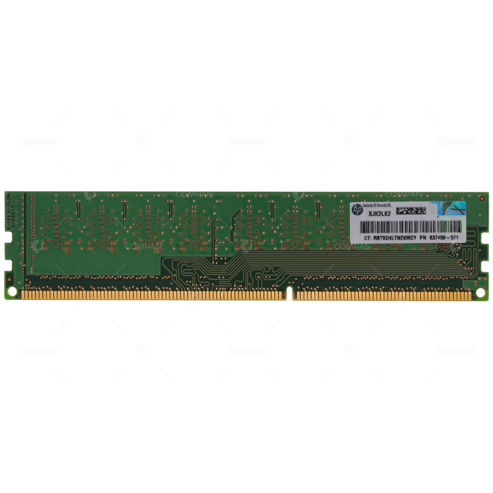 637458-571 HP MEMORY 2GB 1RX8 PC3 10600E 1333MHZ DDR3 EBJ20EF8BCFA-DJ-F