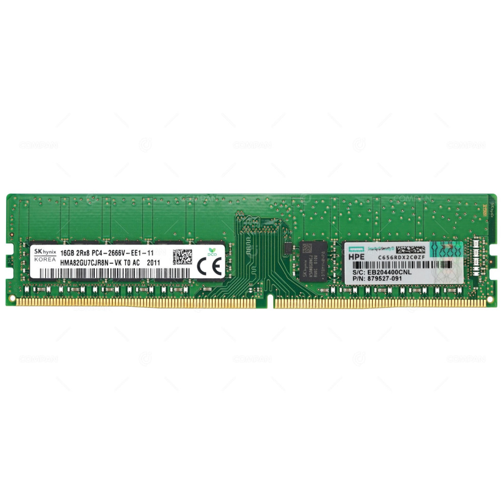 879527-091 HP 16GB 2RX8 PC4 2666V DDR4 2666MHZ UDIMM ECC UNBUFFERED MEMORY 879507-B21