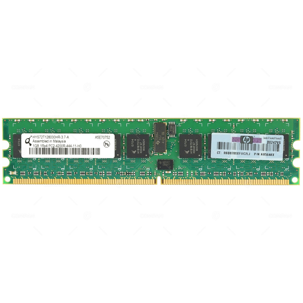 AB564AX HP 1GB 1RX4 PC2-4200R DDR2 533MHZ SERVER MEMORY HYS72T128000HR-3.7-A
