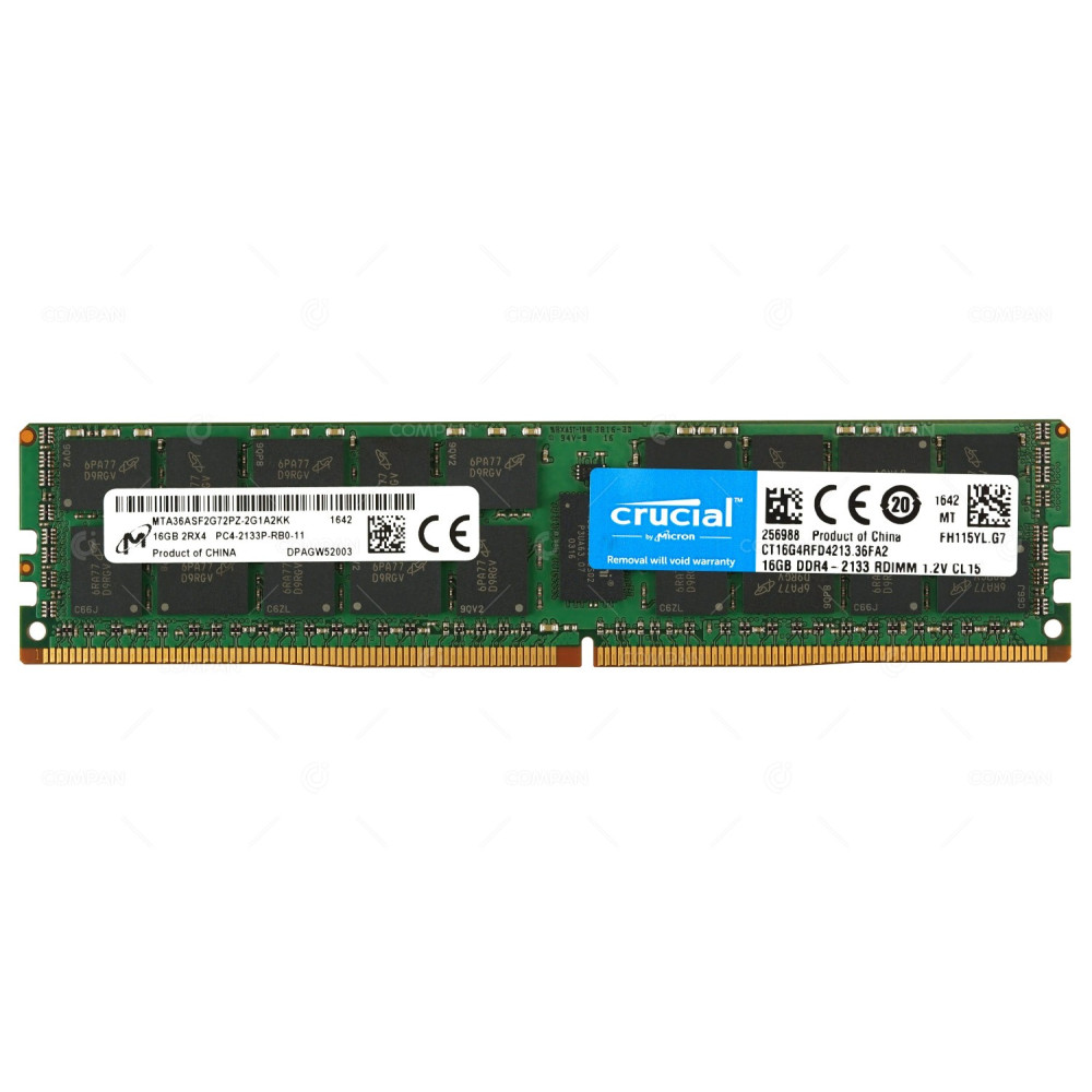 CT16G4RFD4213.36FA2 CRUCIAL MEMORY 16GB 2RX4 2133P PC4 RDIMM 17000P DDR4 CT16G4RFD4213.36FA2 256988, MTA36ASF2G72PZ-2G1A2 256988, MTA36ASF2G72PZ-2G1A2