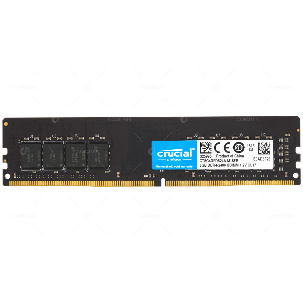CT8G4DFD824A.M16FB CRUCIAL 8GB DDR4-2400 CL17 1.2V NON ECC UNBUFFERED UDIMM MEMORY -