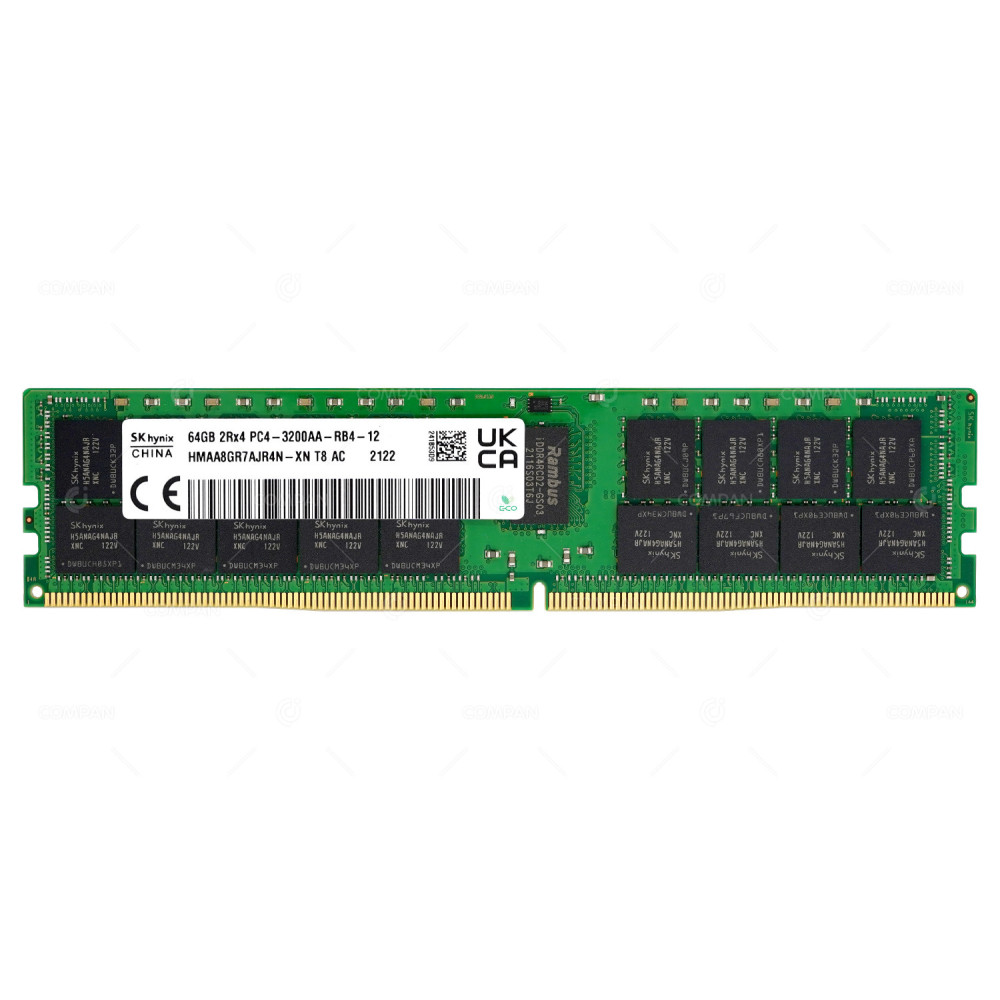 HMAA8GR7AJR4N-XN HYNIX DDR4 64GB 2RX4 PC4-25600 3200MHZ RDIMM CL22