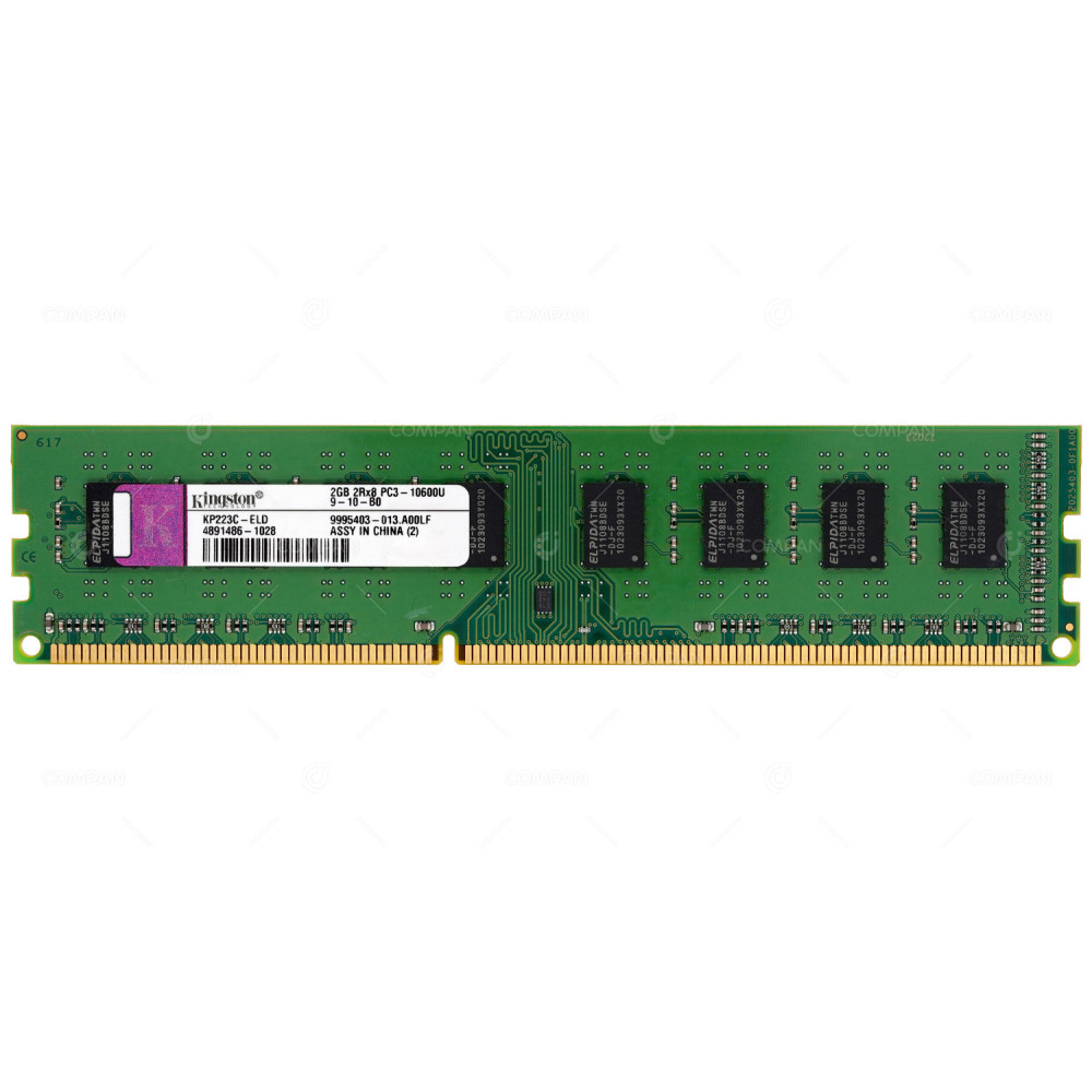KP223C-ELD KINGSTON MOEMORY 2GB 2RX8 PC3 10600U DDR3 9995403-013.00LF, 4891486-1028