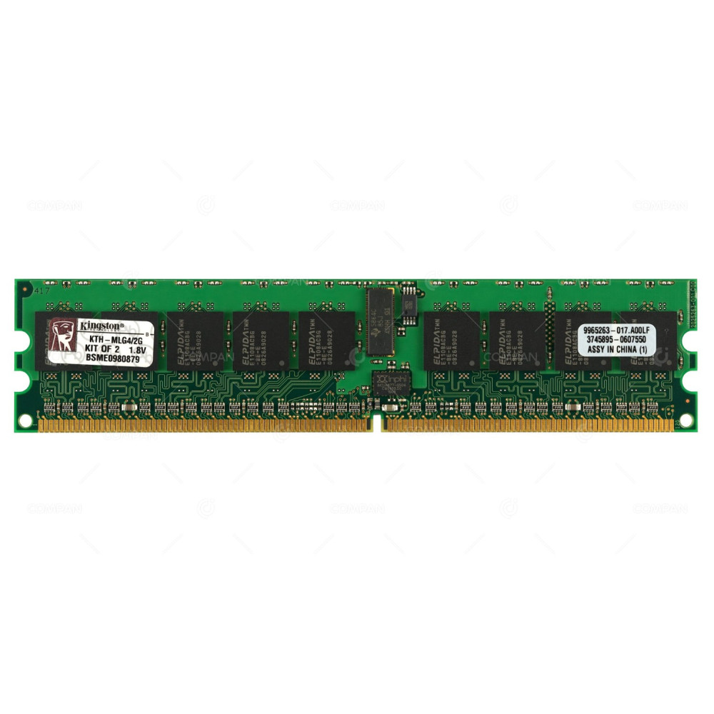 KTH-MLG4-2G KINGSTON MEMORY 1GB PC2-3200 400MHZ ECC REGISTERED RDIMM DDR2 BSME0980879, 9965263-017.A00LF