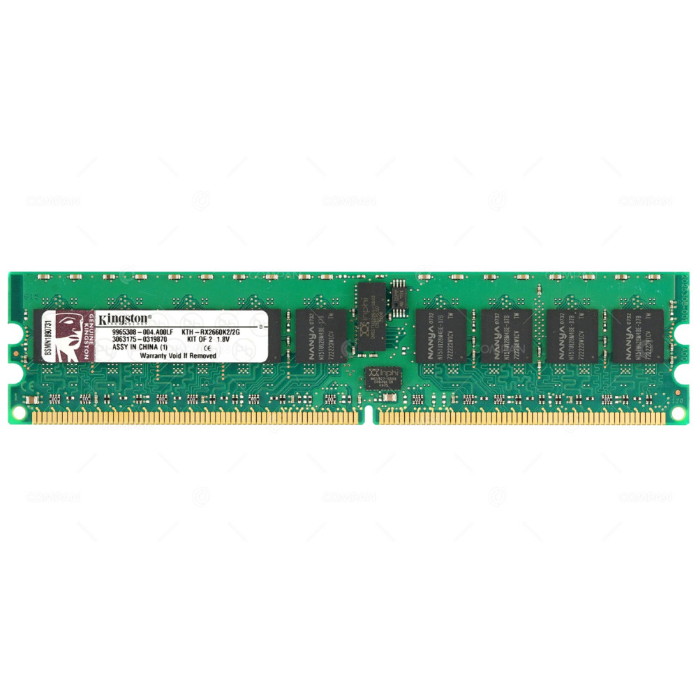 KTH-RX2660K2-2G KINGSTON 1GB 1RX4 PC2-4200R DDR2 533MHZ SERVER MEMORY KTH-RX2660K2/2G