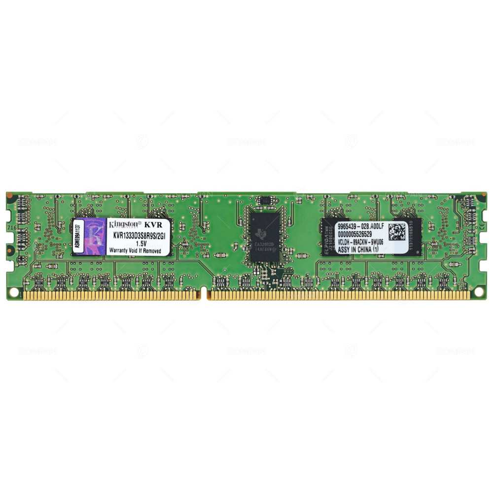 KVR1333D3S8R9S-2G KINGSTON MEMORY 2GB 1RX8 PC3 10600R DDR3 KVR1333D3S8R9S/2GI