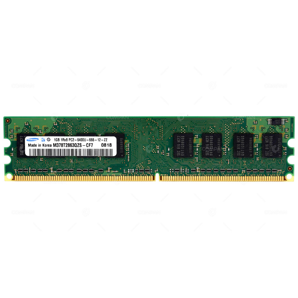 M378T2863QZS-CF7 SAMSUNG MEMORY 1GB 1RX8 PC2 6400U 800MHZ 240 PIN CL6 NON ECC DDR2 -