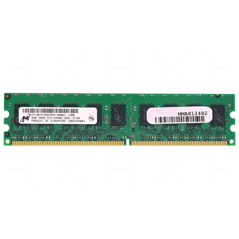 MT18HTF25672AY-800G1 MICRON MEMORY 2GB 2RX8 PC2 6400E DDR2 -
