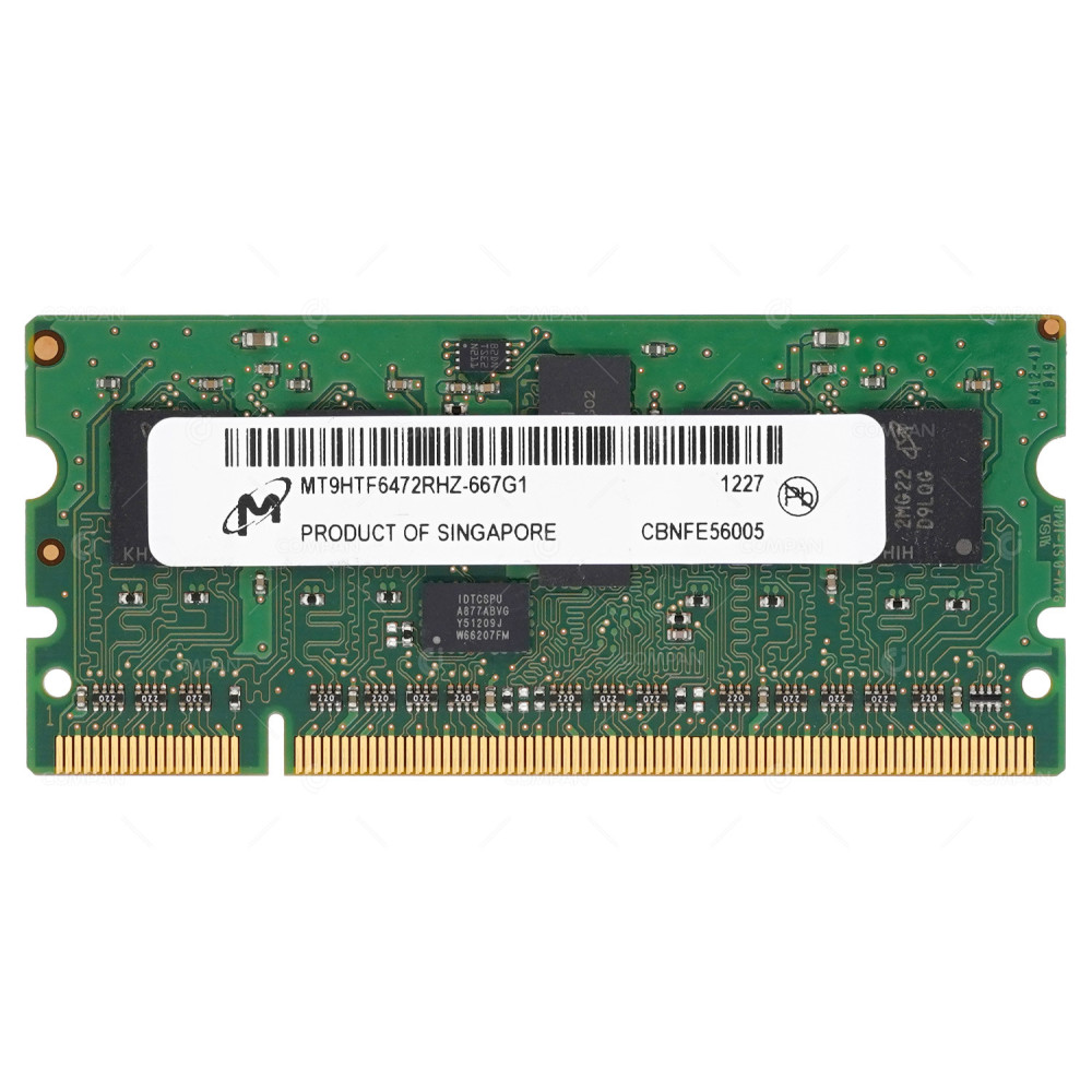MT9HTF6472RHZ-667G1 MICRON 512MB PC2 5300R DDR2 MEMORY FOR LAPTOPS -