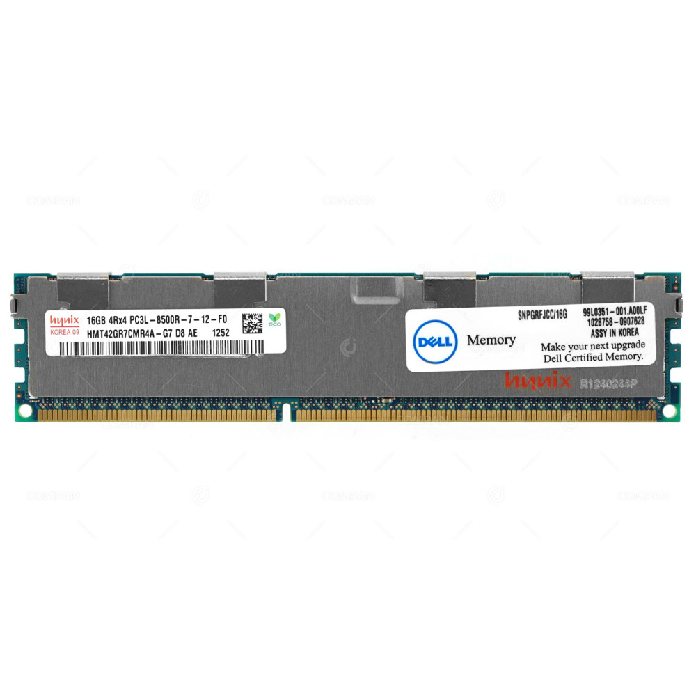 SNPGRFJCC-16G DELL MEMORY 16GB PC3 DDR3 8500 1066MHZ HMT42GR7CMR4A-G7