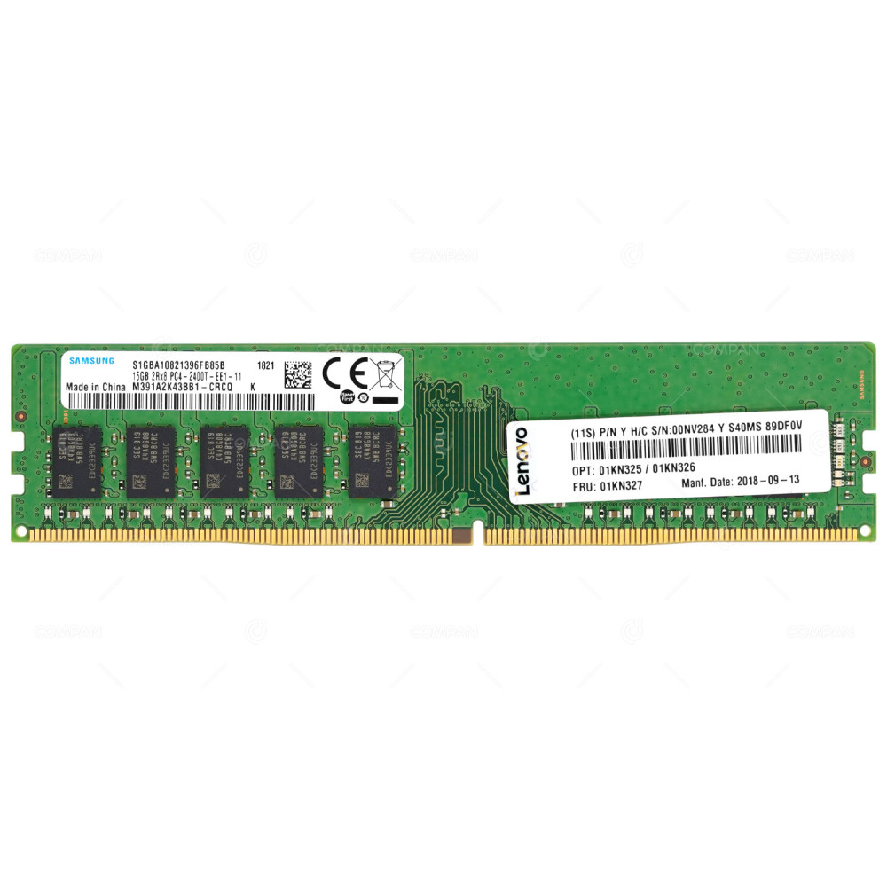 01KN327  LENOVO 16GB 2RX8 2400T DDR4 1.2V  ECC UDIMM MEMORY