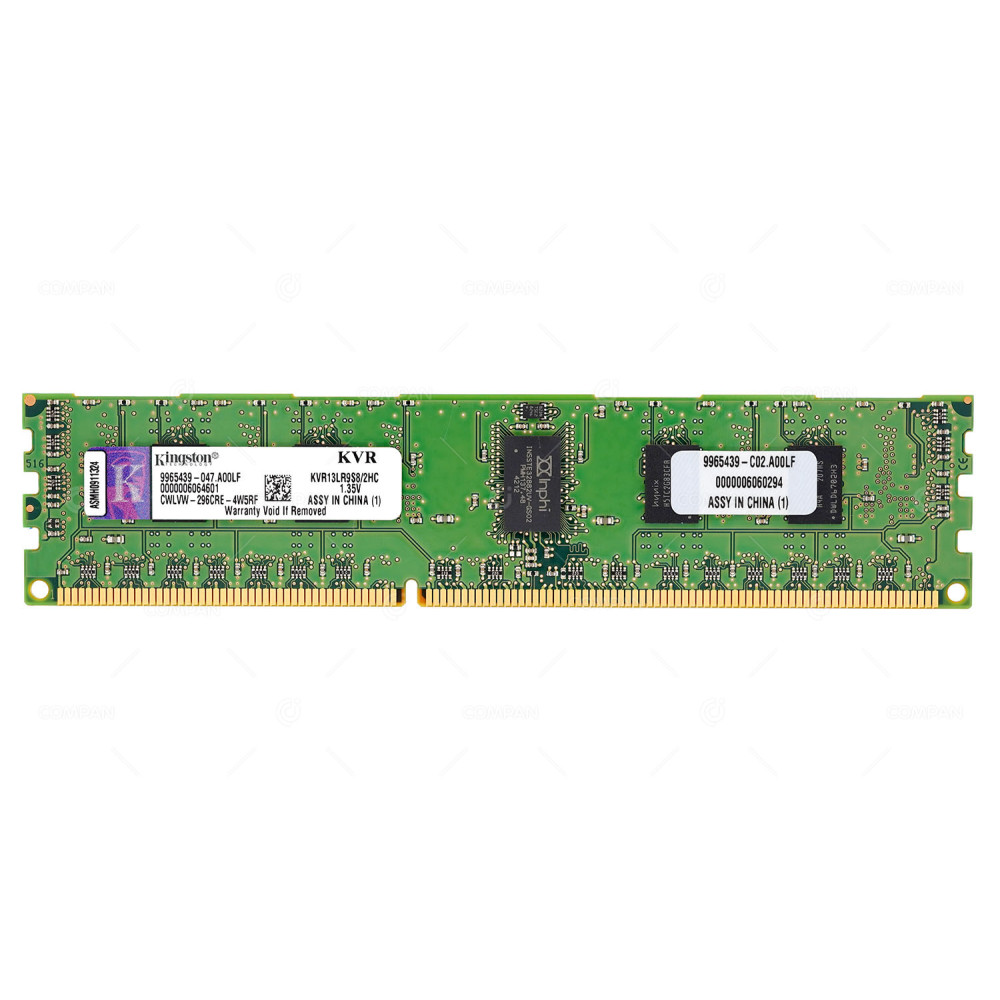 KVR13LR9S8-2HC  KINGSTON DDR3 2GB 1RX8 PC3-10600 1333MHZ RDIMM CAS 9-9-9