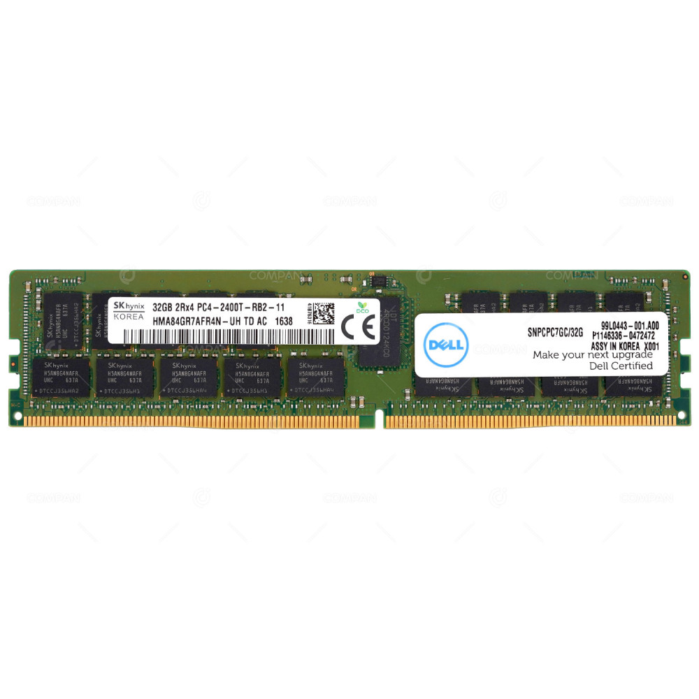 SNPCPC7GC-32G  DELL MEMORY 32GB 2RX4 PC4 2400T 19200T DDR4