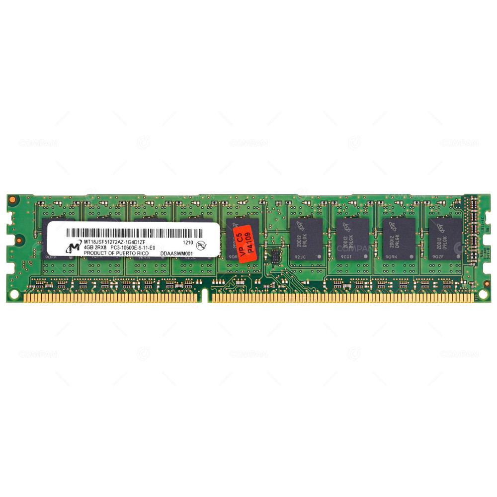 MT18JSF51272AZ-1G4D1  MICRON 4GB 2RX8 PC3-10600E DDR3 1366 MHZ MEMORY