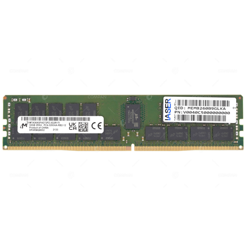 MTA36ASF4G72PZ-3G2R1  MICRON DDR4 32GB 2RX4 PC4-25600 3200MHZ RDIMM CL22