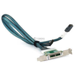 CBL-0168L SUPERMICRO INTERNAL TO EXTERNAL MINI SAS 2-PORTS FULL HEIGHT CASCADING CABLE 0.66/0.59M -