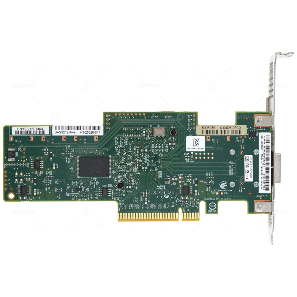 68Y7354 IBM LSI 6GB SAS HBA CONTROLLER PCI-E - 9212-4I4E, H3-25326-01D