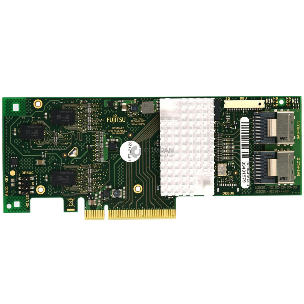 D2616-A12 FUJITSU RAID CONTROLLER 6GB 512MB SAS 8PORT