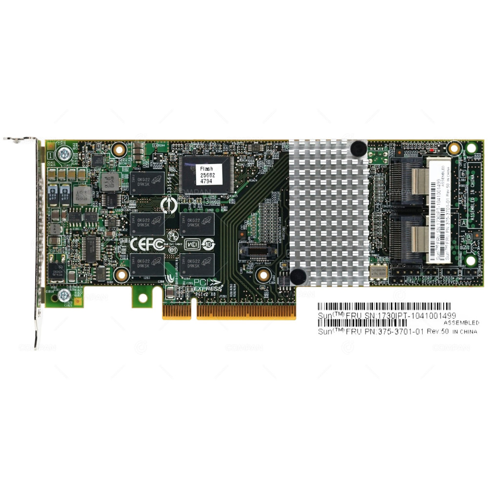 375-3701-01 SUN ORACLE SAS2108 DUAL PORT RAID CONTROLLER PCIE LOW PROFILE