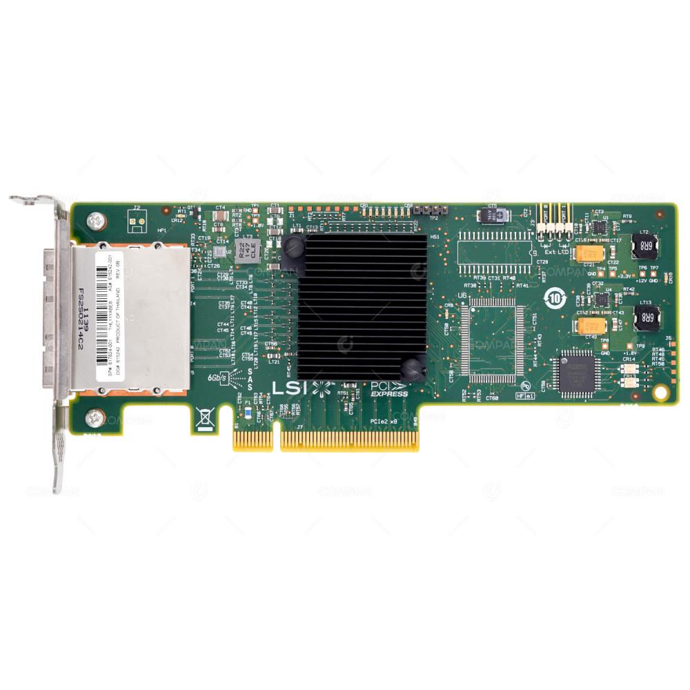 617824-001 LP HP SCO8GE 6G 2X4 PORT PCI-E 2.0 SAS HBA LOW PROFILE - 615242-001, H3-25214-00D