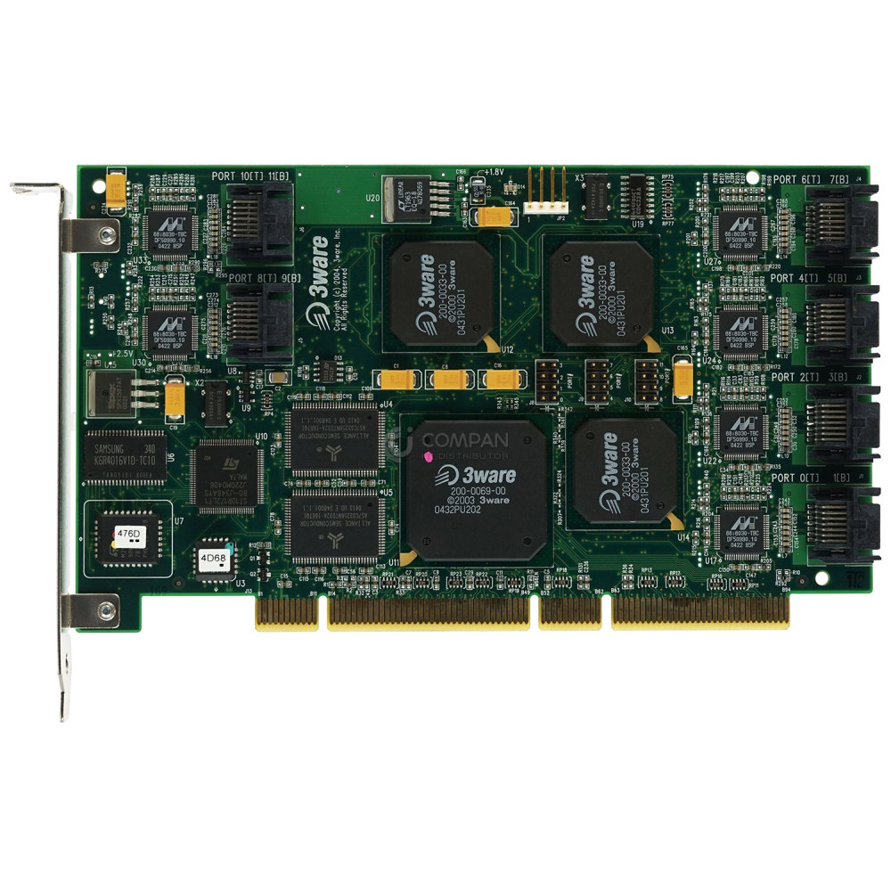 8506-12 3WARE ESCALADE 12 PORT SATA PCI-X RAID CONTROLLER 476D, 500-0140-03, 700-0140-04