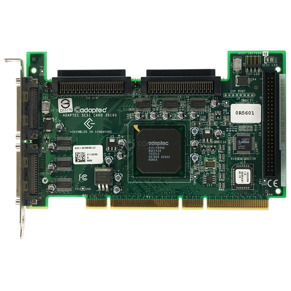 R5601 DELL ADAPTEC 39160  DUAL CHANNEL U160 SCSI CONTROLLER 0R5601, ASC-39160/DELL3, 39160