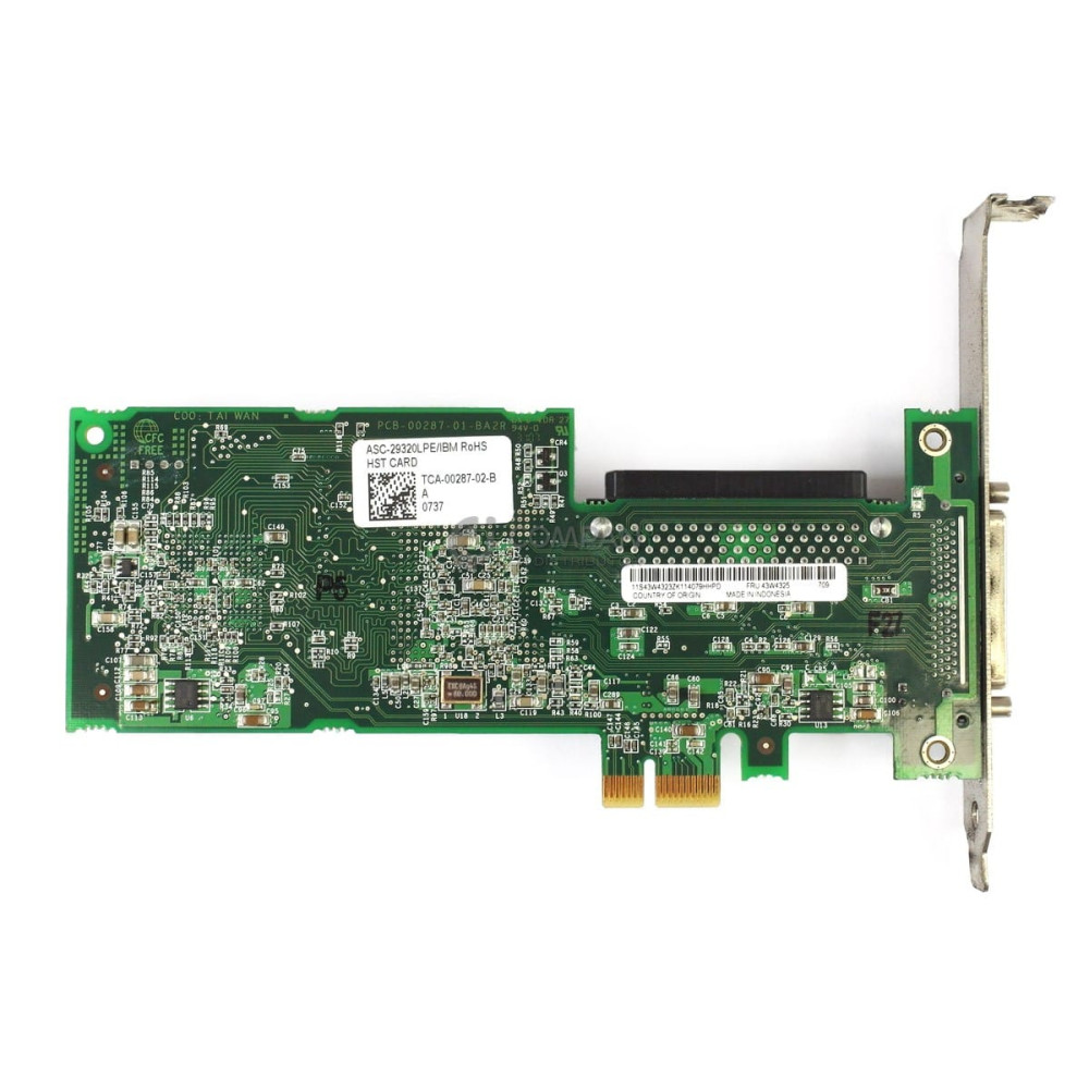 43W4325 IBM ULTRA320 SCSI CONTROLLER 2 SINGLE CHANNEL PCI-X ASC-29320LPE