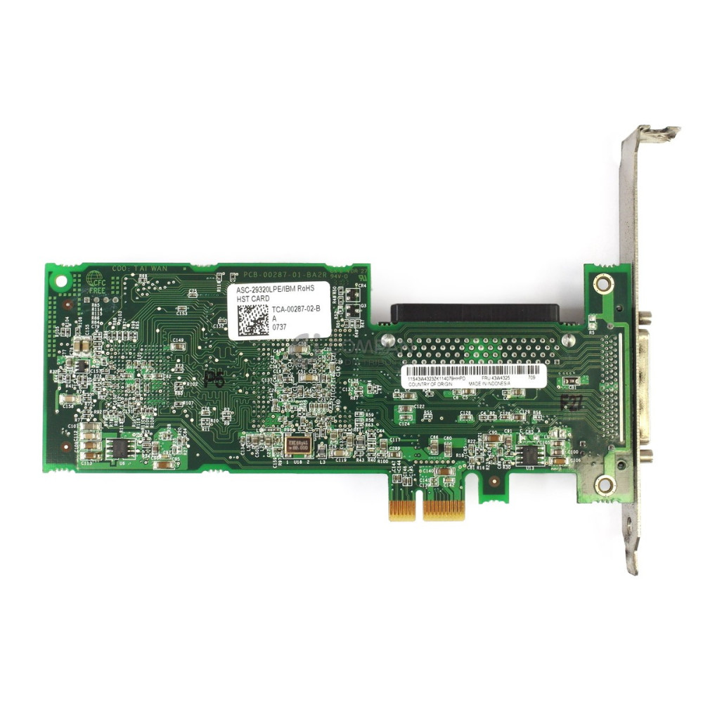 ASC-29320LPE ADAPTEC ULTRA320 SCSI CONTROLLER SINGLE CHANNEL PCI-E TCA-00287-01-B