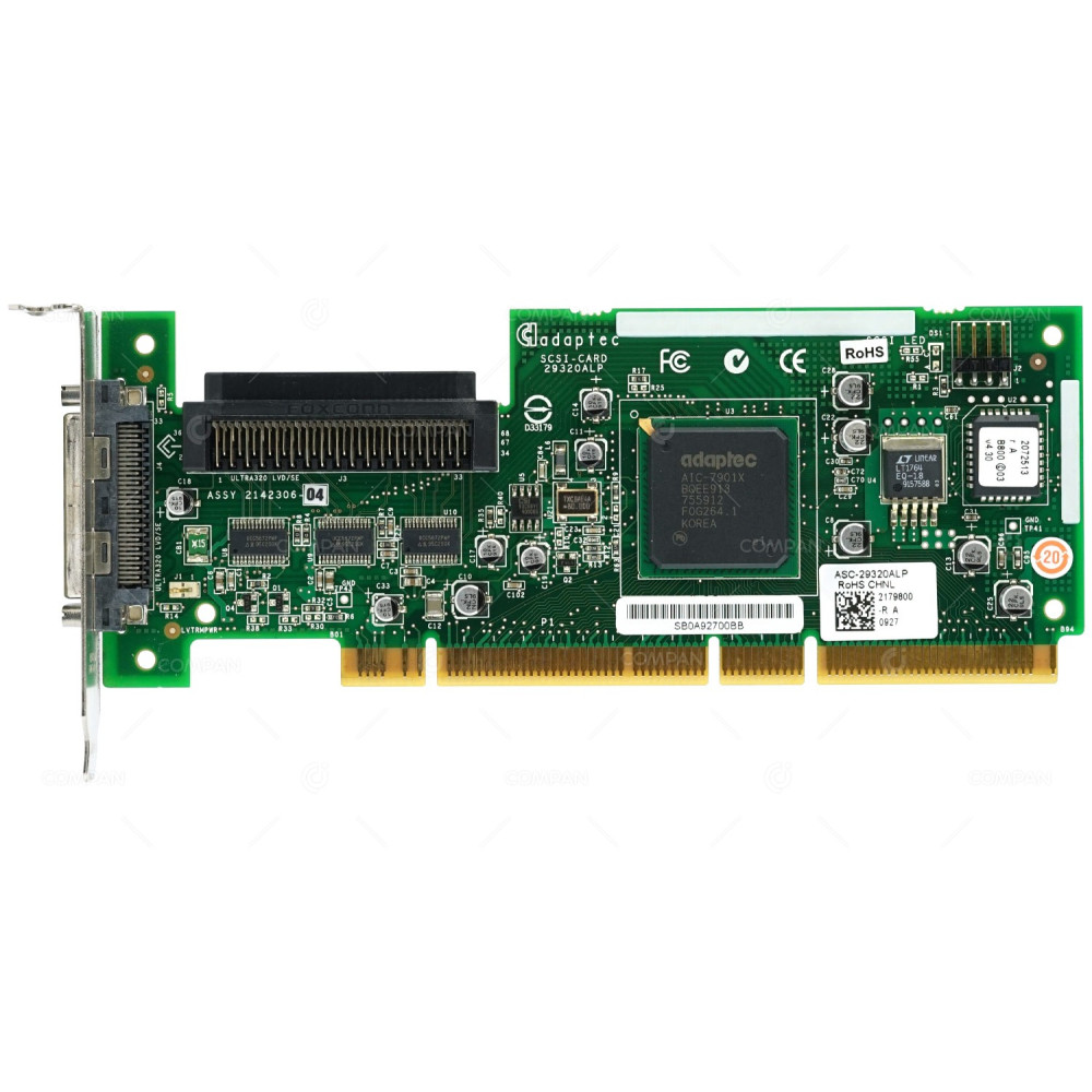 ASC-29320ALP ADAPTEC ULTRA320 SCSI CARD 2 SINGLE CHANNEL PCI-X 133 CONTROLLER LOW PROFILE