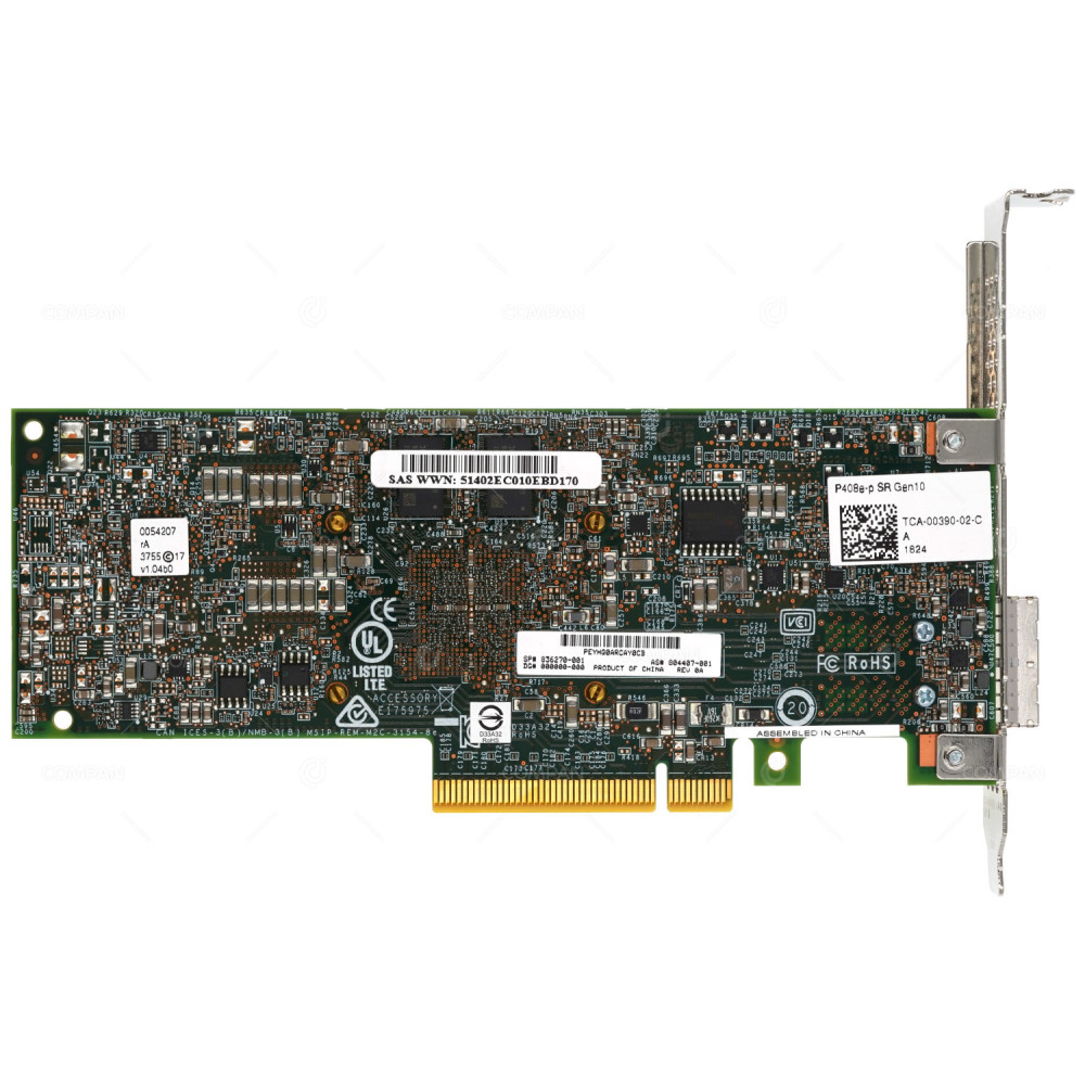 836270-001 HP P408E-P SR 12G SAS PCIE 3.0 SMART ARRAY CONTROLLER FOR DL360 G10