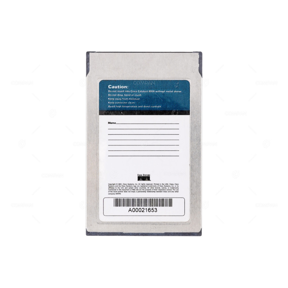 16-1837-01 CISCO 24MB PCMCIA LINEAR FLASH MEMORY CARD MEM-C6K-FLC24M, VPK1216T5200-CS03A