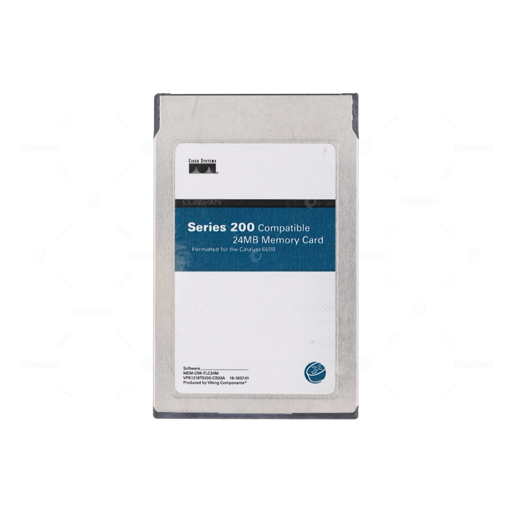 16-1837-01 CISCO 24MB PCMCIA LINEAR FLASH MEMORY CARD MEM-C6K-FLC24M, VPK1216T5200-CS03A