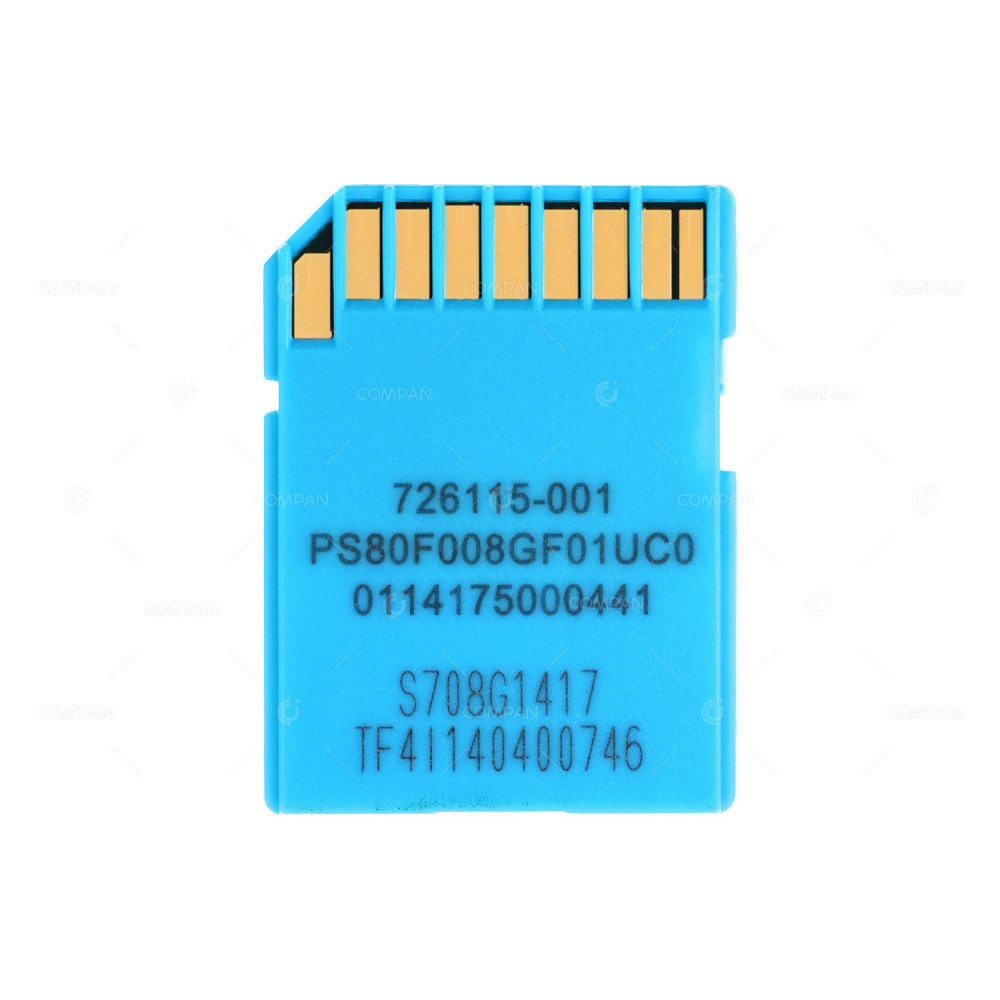 726115-001  HP 8GB SD HC FLASH MEMORY CARD