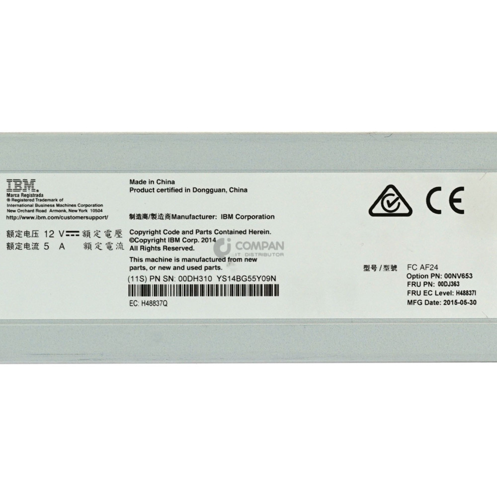 00DJ363 IBM 2.9TB MICROLATENCY FLASH MODULE FOR SYSTEM 900 00DH310, 00NV653