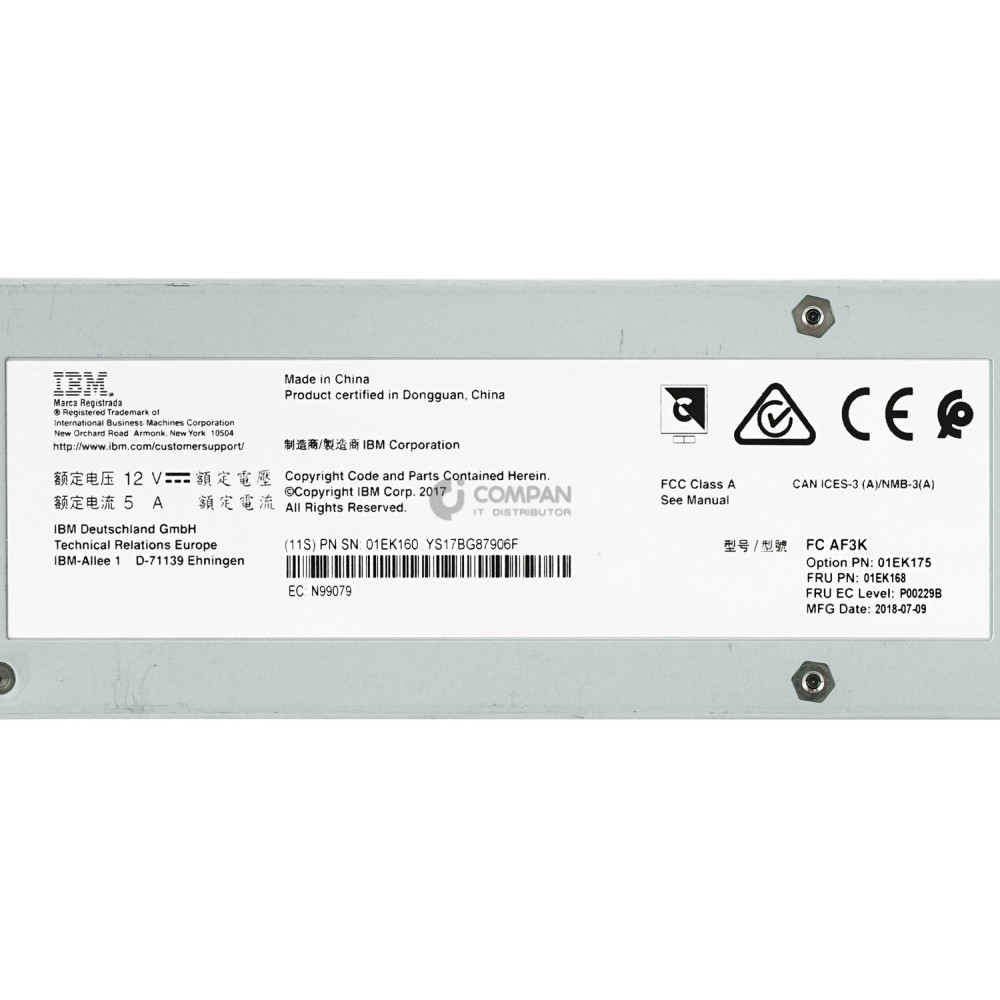 01EK168 IBM 8.55TB FLASHSYSTEM 900 MICROLATENCY MODULE FC AF3K T-M03-B