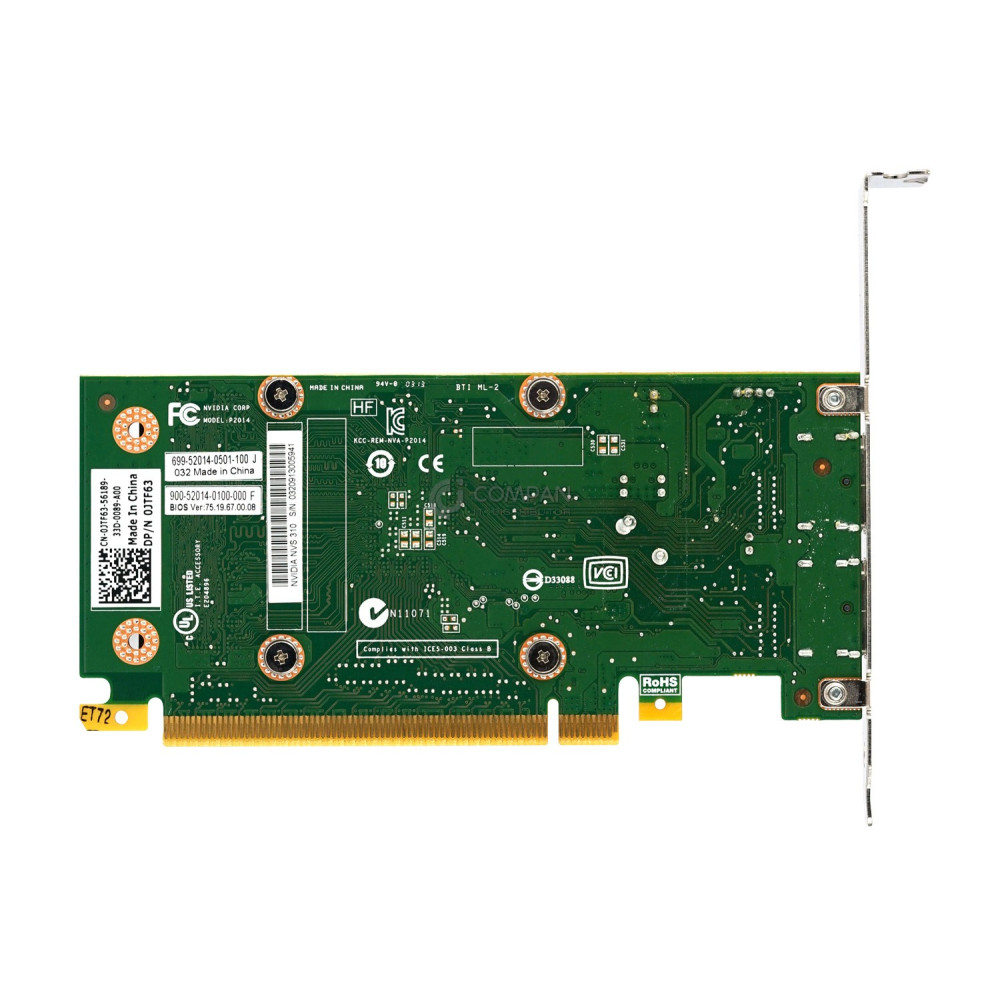 JTF63 DELL NVIDIA QUADRO NVS 310 512MB PCIE X16 2X DISPLAY PORT 0JTF63