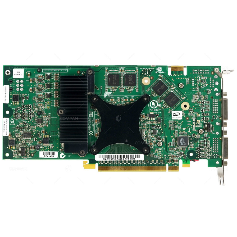 W5955 DELL NVIDIA QUADRO FX4400 512MB VRAM  DUAL DVI GRAPHICS CARD 0W5955, 600-50214-0000-400, 900-50214-D100-000