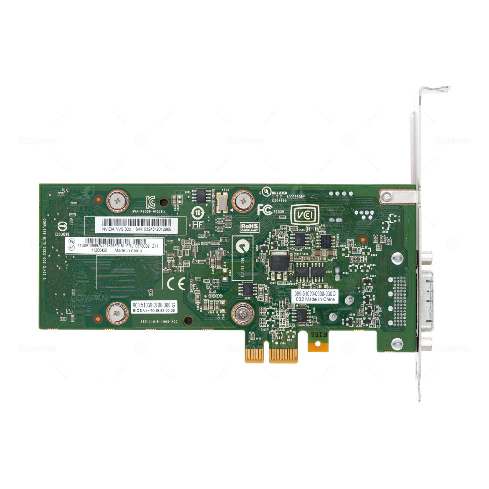 03T8039 IBM LENOVO QUADRO NVS 300 512MB DDR3 SDRAM QUADRO 300 GRAPHIC CARD FOR THINKSTATION E31 900-51039-2700-000, 699-51039-0500-030