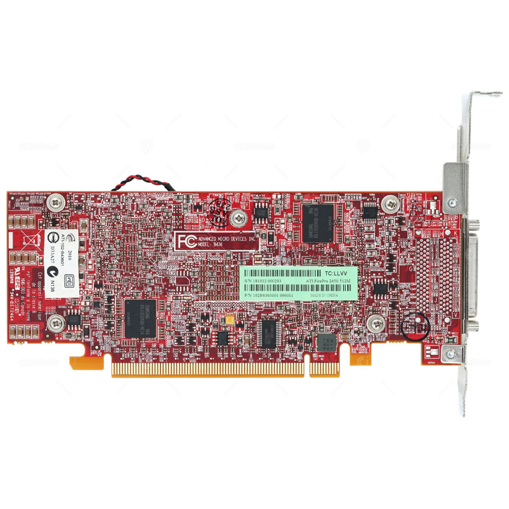 102B4360101 ATI FIREPRO 2450 512MB DDR3 DUAL VHDCI MULTI VIEW PCI-E GRAPHICS CARD 7120035600G, B436, 2450