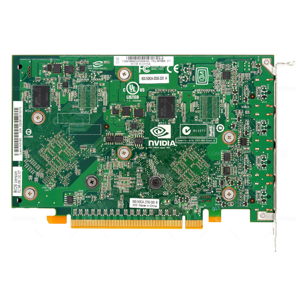 64Y9895 LENOVO 64Y9895 NVIDIA QUADRO NVS 450 4X DP 512MB PCIE VIDEO GRAPHIC CARD 600-50624-0500-203, 900-50624-2700-000, 600-50624-500-300