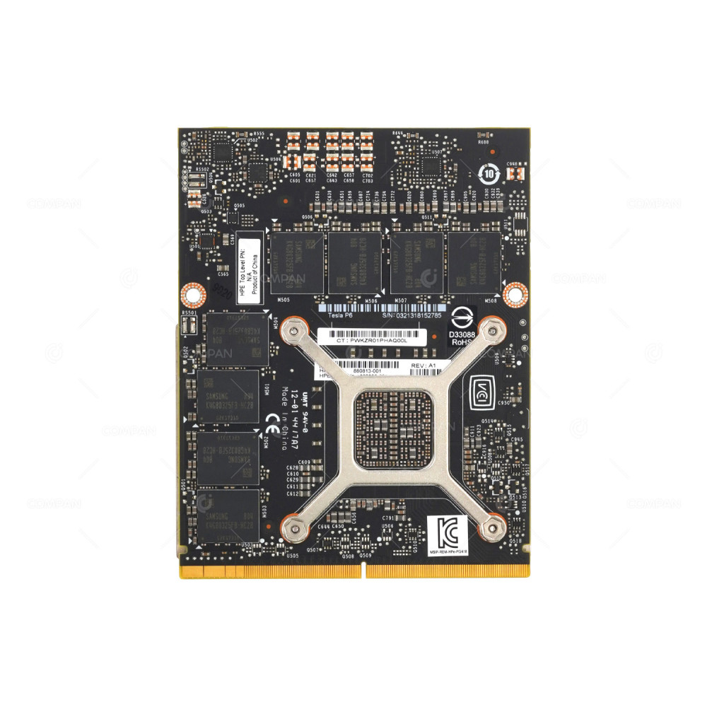 882006-001 HP NVIDIA TESLA P6 16GB DDR5 WITH HEATSINK MEZZANINE CARD FOR SE480 G10 841304-001, 880708-B21, 823980-001, 880813-001