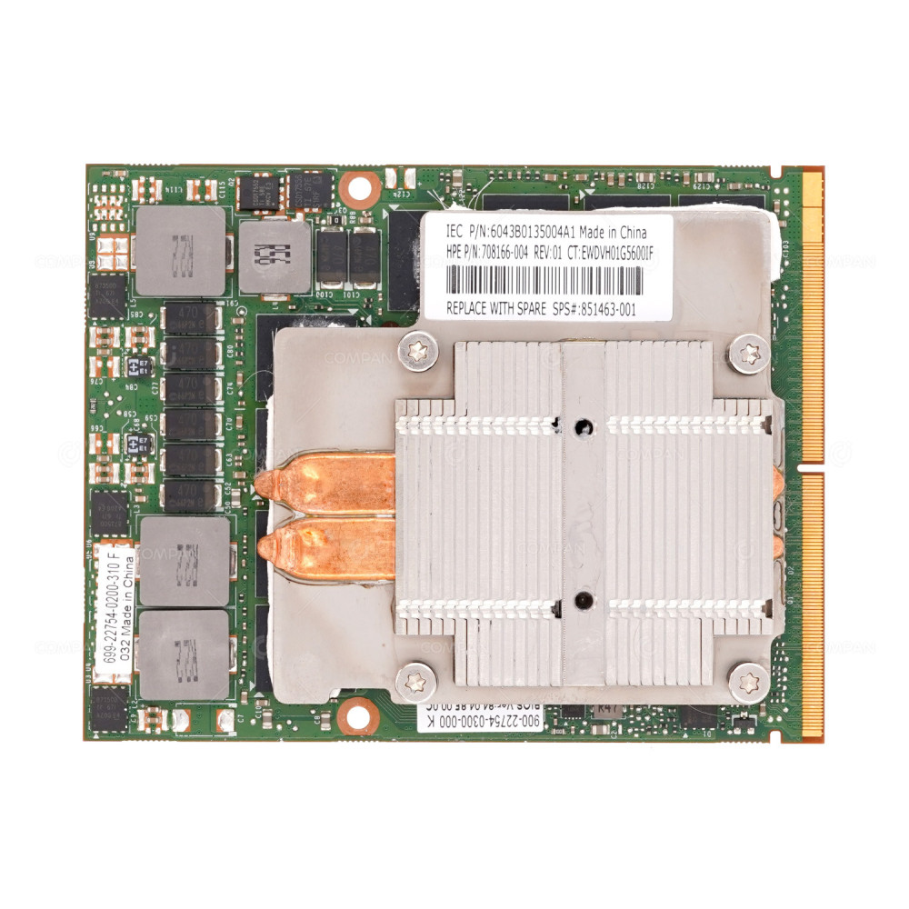 808409-001  HP NVIDIA TESLA M6 M5100M 8GB GDDR5 GRID MMX GPU GRAPHICS ACCELERATOR FOR WS460C G9