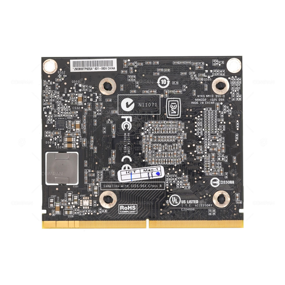 631-0924  APPLE NVIDIA P815 MXM 256MB MEZZANINE GRAPHICS CARD FOR XSERVE3,1