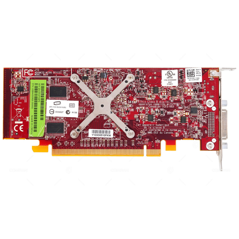 Y103D  DELL ATI RADEON HD 3450 256MB DVI-I S-VIDEO PCIE X16 GRAPHICS CARD