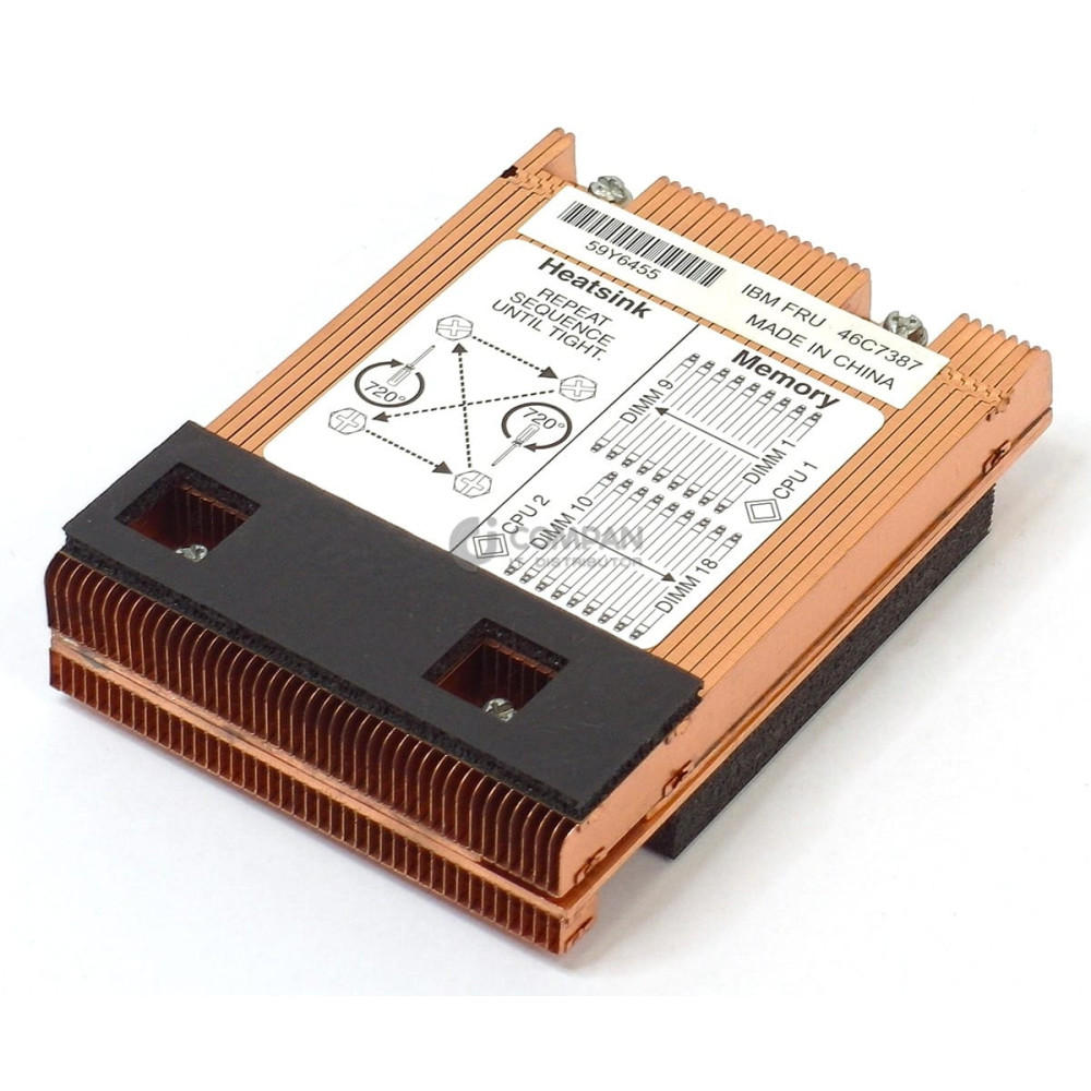 46C7387 IBM HEATSINK FOR BLADECENTER HS22V CPU1 59Y6455