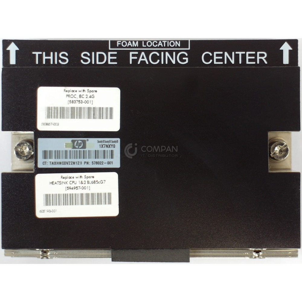 594957-001 HP PROLIANT HEATSINK FOR BL685C G7 578022-001