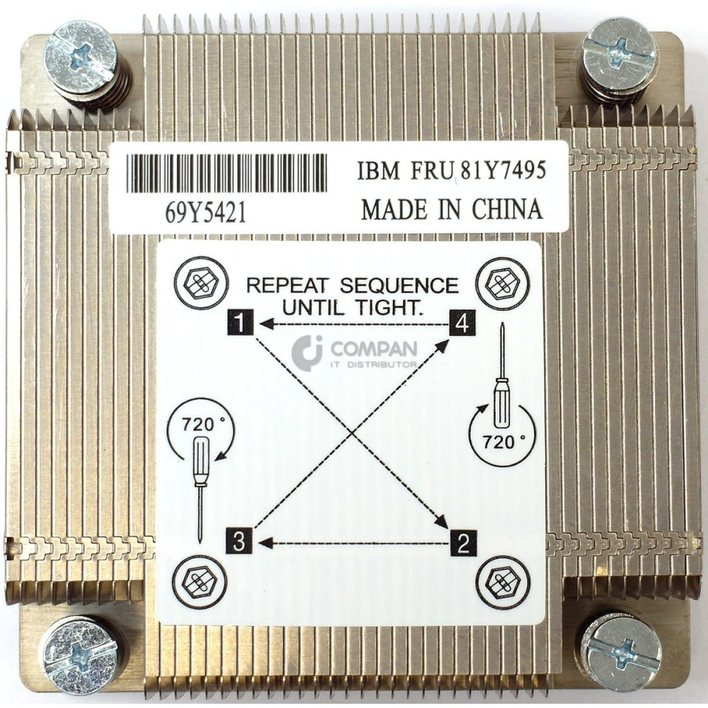 81Y7495 IBM SCREW DOWN HEATSINK FOR SYSTEM X3250 M4 69Y5421
