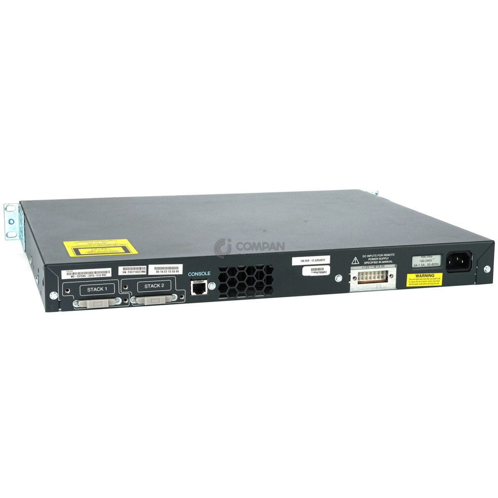 WS-C3750G-24TS-E1U CISCO CATALYST 3750 24-PORT 1GB ETHERNET 4 PORT SFP SWITCH