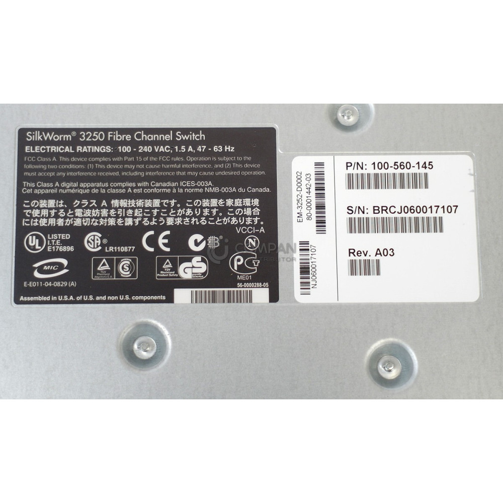 DS-8B3 EMC BROCADE SILKWORM 3250 8-PORT 2GB FIBRE CHANNEL SWITCH